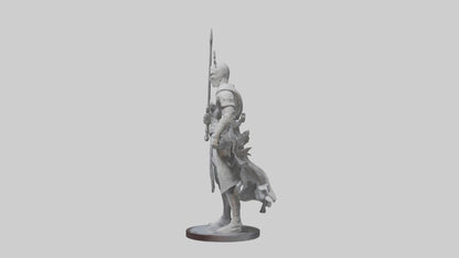 Invisible Warrior statue model VR / AR / low-poly