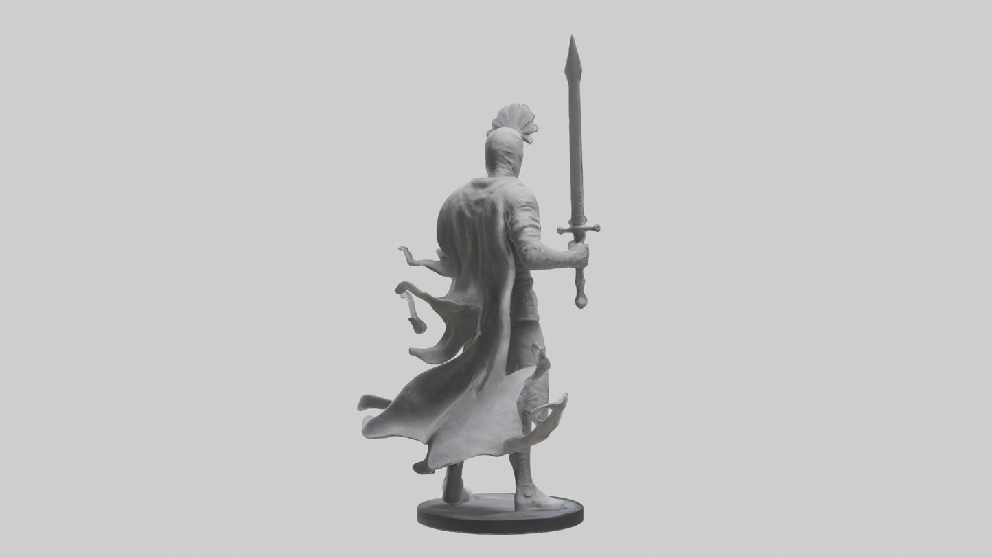 Invisible Warrior statue model VR / AR / low-poly