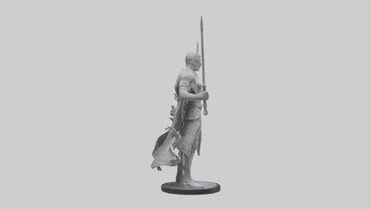 Invisible Warrior statue model VR / AR / low-poly