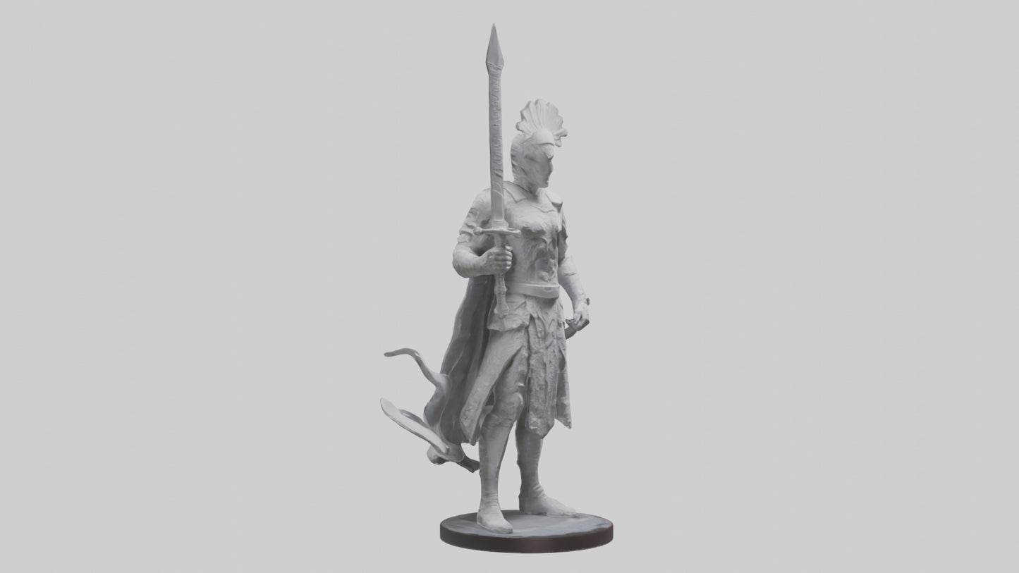 Invisible Warrior statue model VR / AR / low-poly