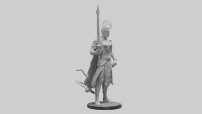 Invisible Warrior statue model VR / AR / low-poly