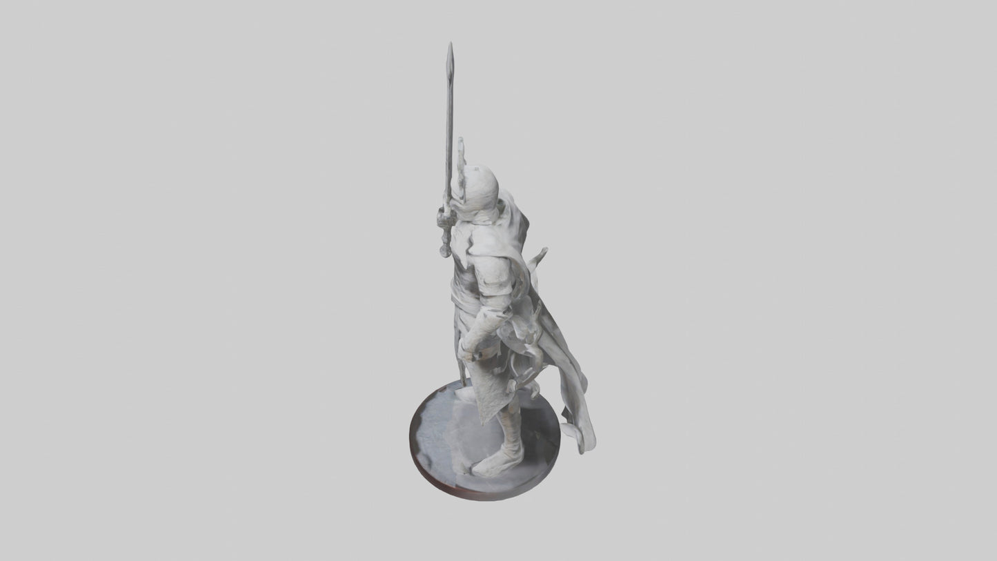 Invisible Warrior statue model VR / AR / low-poly