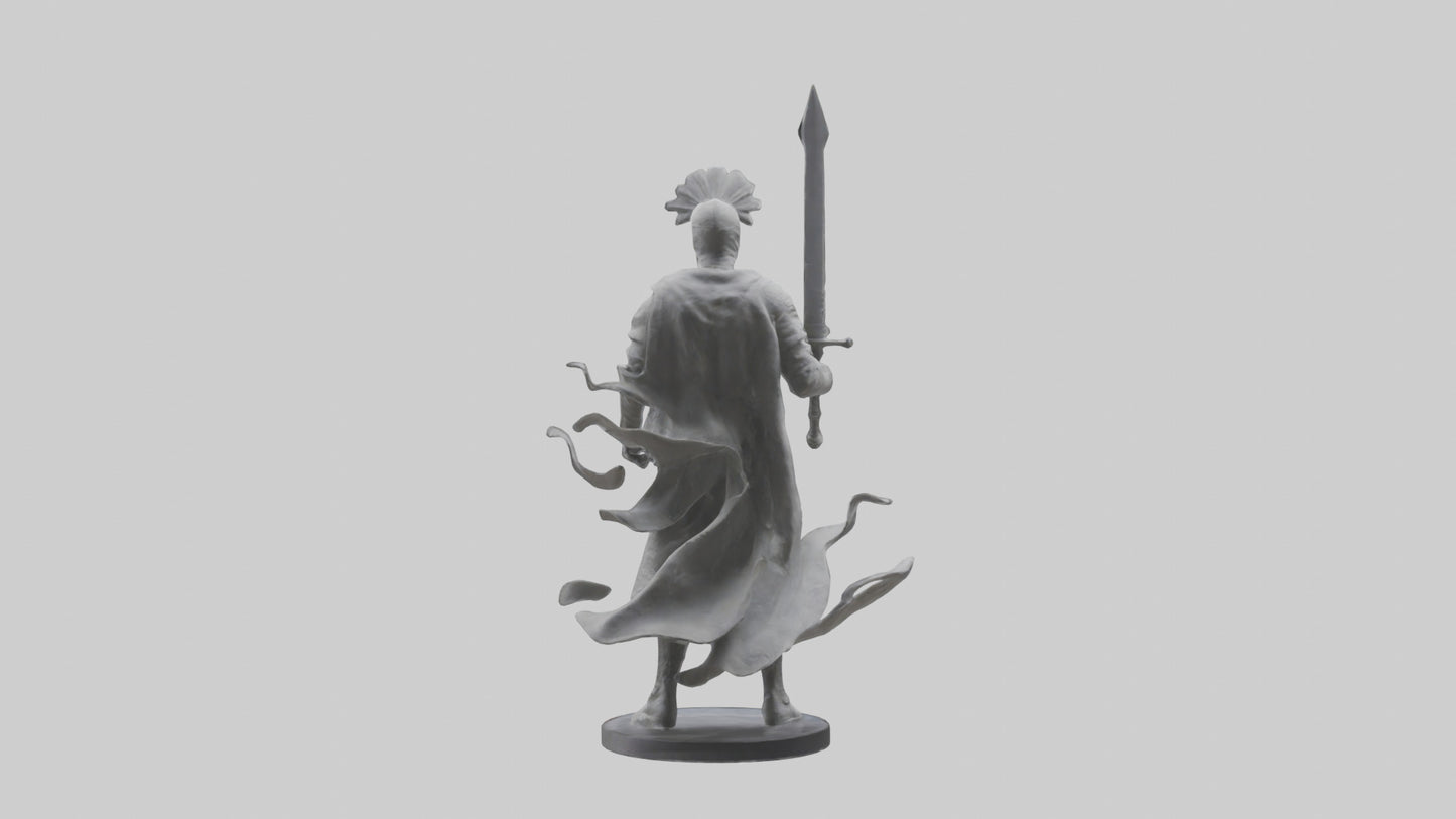 Invisible Warrior statue model VR / AR / low-poly