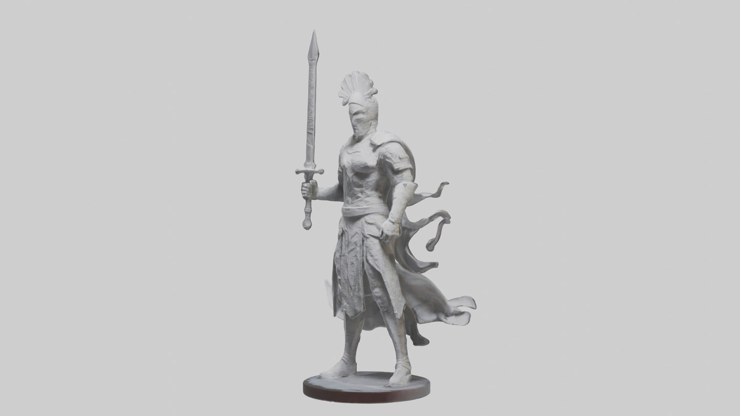 Invisible Warrior statue model VR / AR / low-poly
