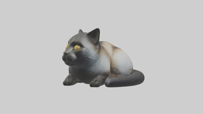 Iriomote Cat resting model VR / AR / low-poly