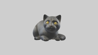 Iriomote Cat resting model VR / AR / low-poly