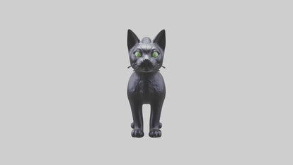 Iriomote Cat statue model 2 VR / AR / low-poly