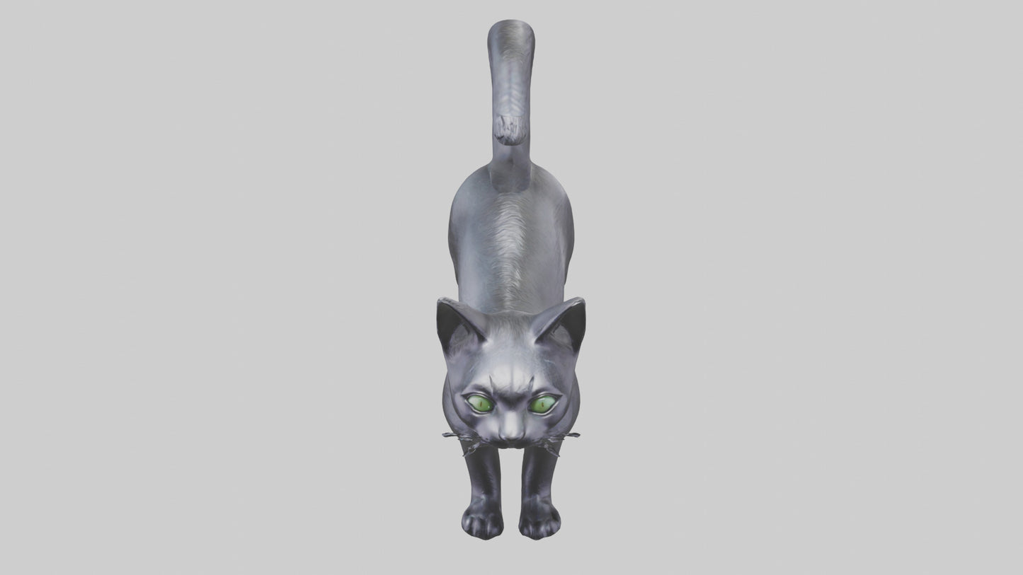Iriomote Cat statue model 2 VR / AR / low-poly