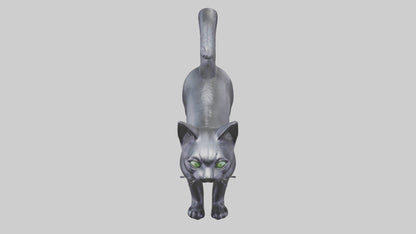 Iriomote Cat statue model 2 VR / AR / low-poly