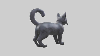 Iriomote Cat statue model 2 VR / AR / low-poly