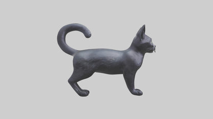 Iriomote Cat statue model 2 VR / AR / low-poly