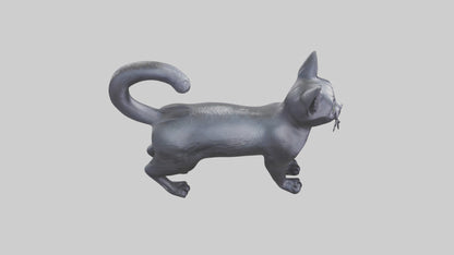 Iriomote Cat statue model 2 VR / AR / low-poly