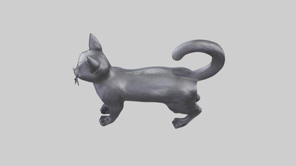 Iriomote Cat statue model 2 VR / AR / low-poly