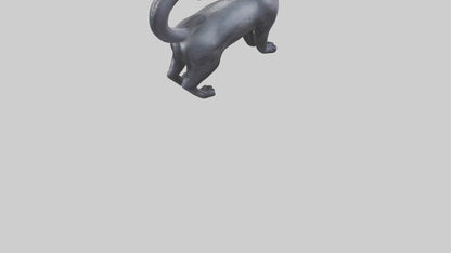 Iriomote Cat statue model 2 VR / AR / low-poly