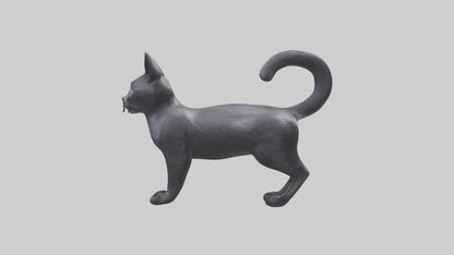 Iriomote Cat statue model 2 VR / AR / low-poly