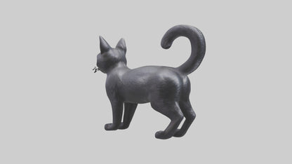 Iriomote Cat statue model 2 VR / AR / low-poly