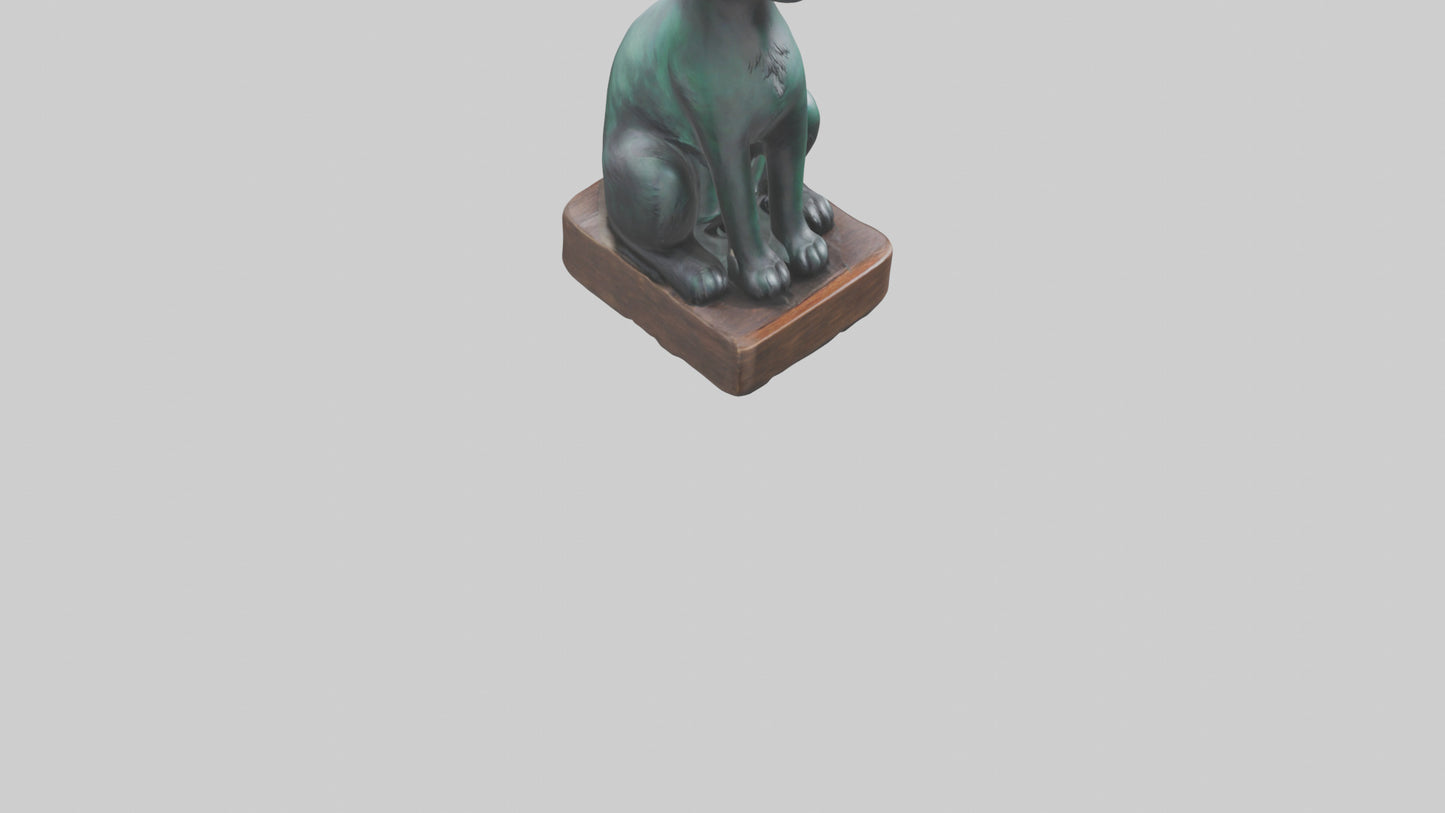 Iriomote Cat statue model VR / AR / low-poly