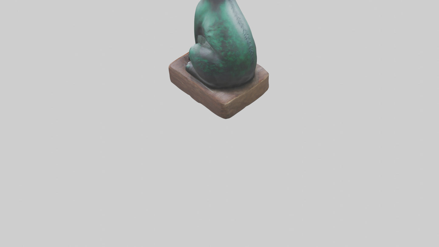 Iriomote Cat statue model VR / AR / low-poly