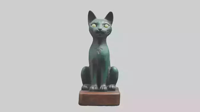 Iriomote Cat statue model VR / AR / low-poly