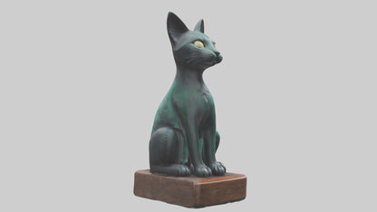 Iriomote Cat statue model VR / AR / low-poly
