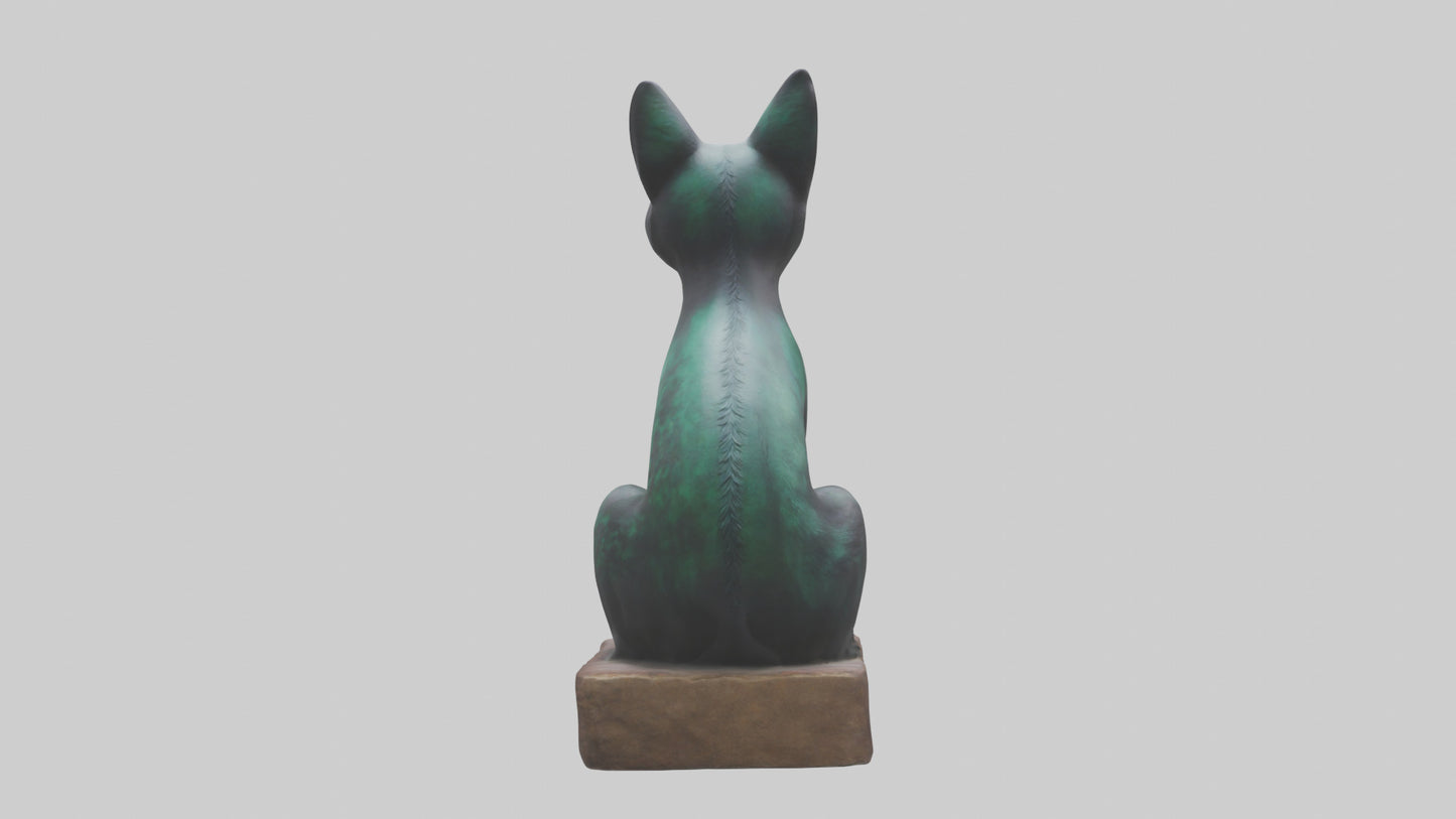 Iriomote Cat statue model VR / AR / low-poly