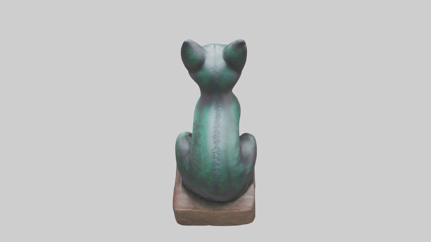 Iriomote Cat statue model VR / AR / low-poly