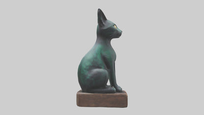 Iriomote Cat statue model VR / AR / low-poly
