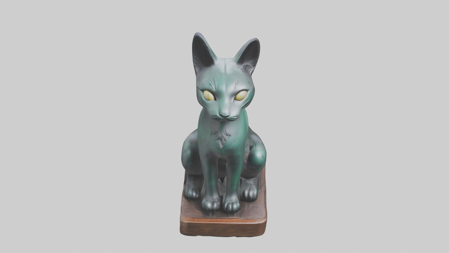 Iriomote Cat statue model VR / AR / low-poly