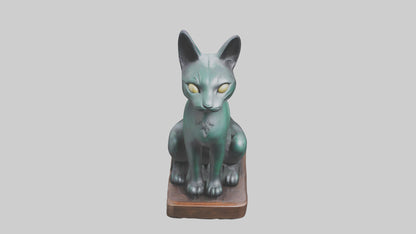 Iriomote Cat statue model VR / AR / low-poly