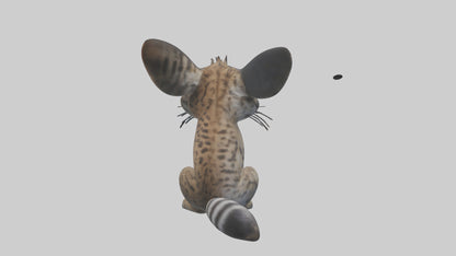 Iriomote Wildcat sitting model VR / AR / low-poly