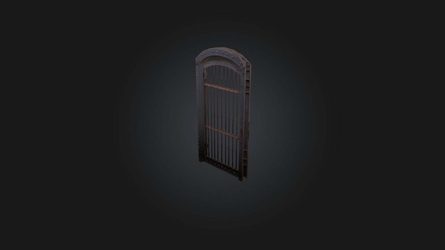 3D model Iron Barred Door VR / AR / low-poly