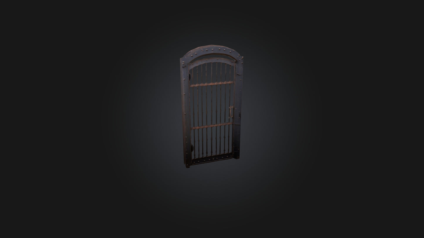 3D model Iron Barred Door VR / AR / low-poly