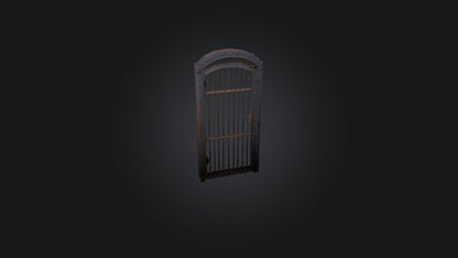 3D model Iron Barred Door VR / AR / low-poly