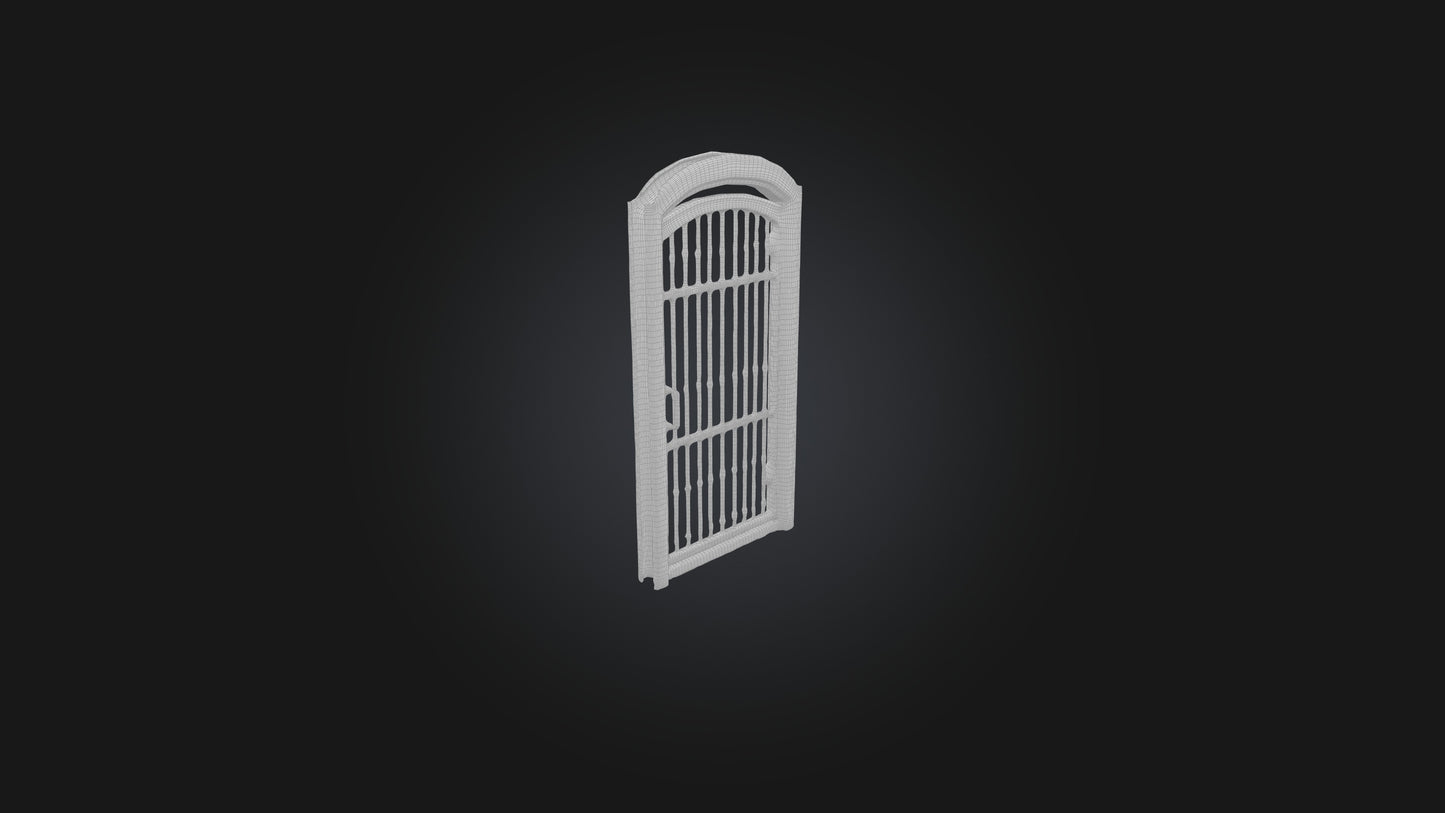 3D model Iron Barred Door VR / AR / low-poly