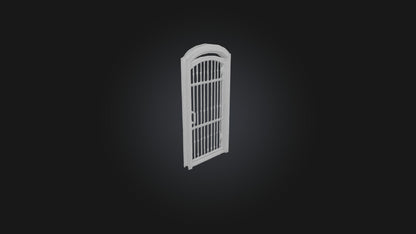 3D model Iron Barred Door VR / AR / low-poly