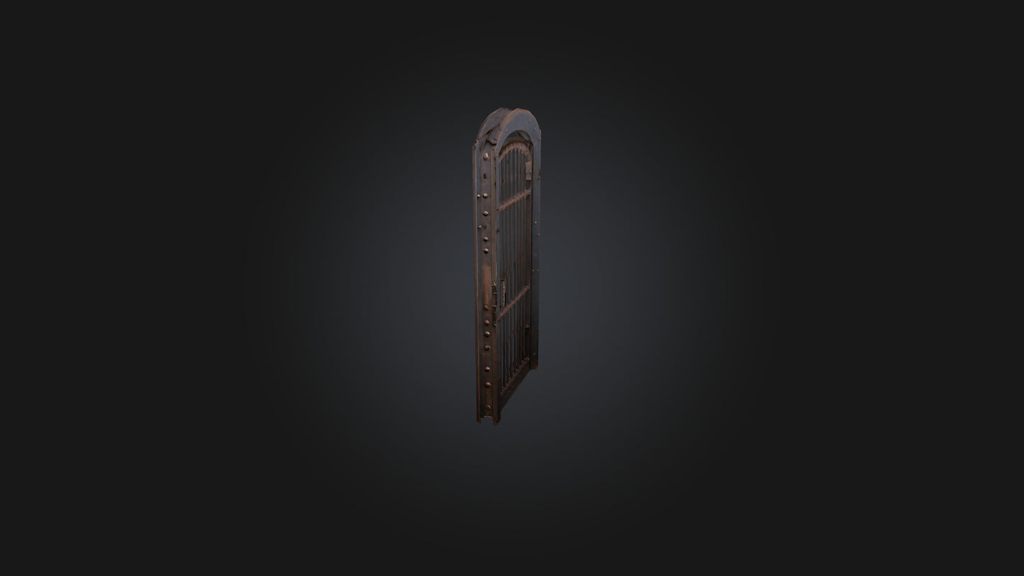 3D model Iron Barred Door VR / AR / low-poly