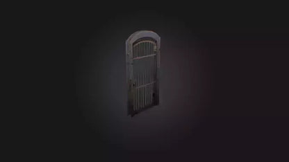 3D model Iron Barred Door VR / AR / low-poly