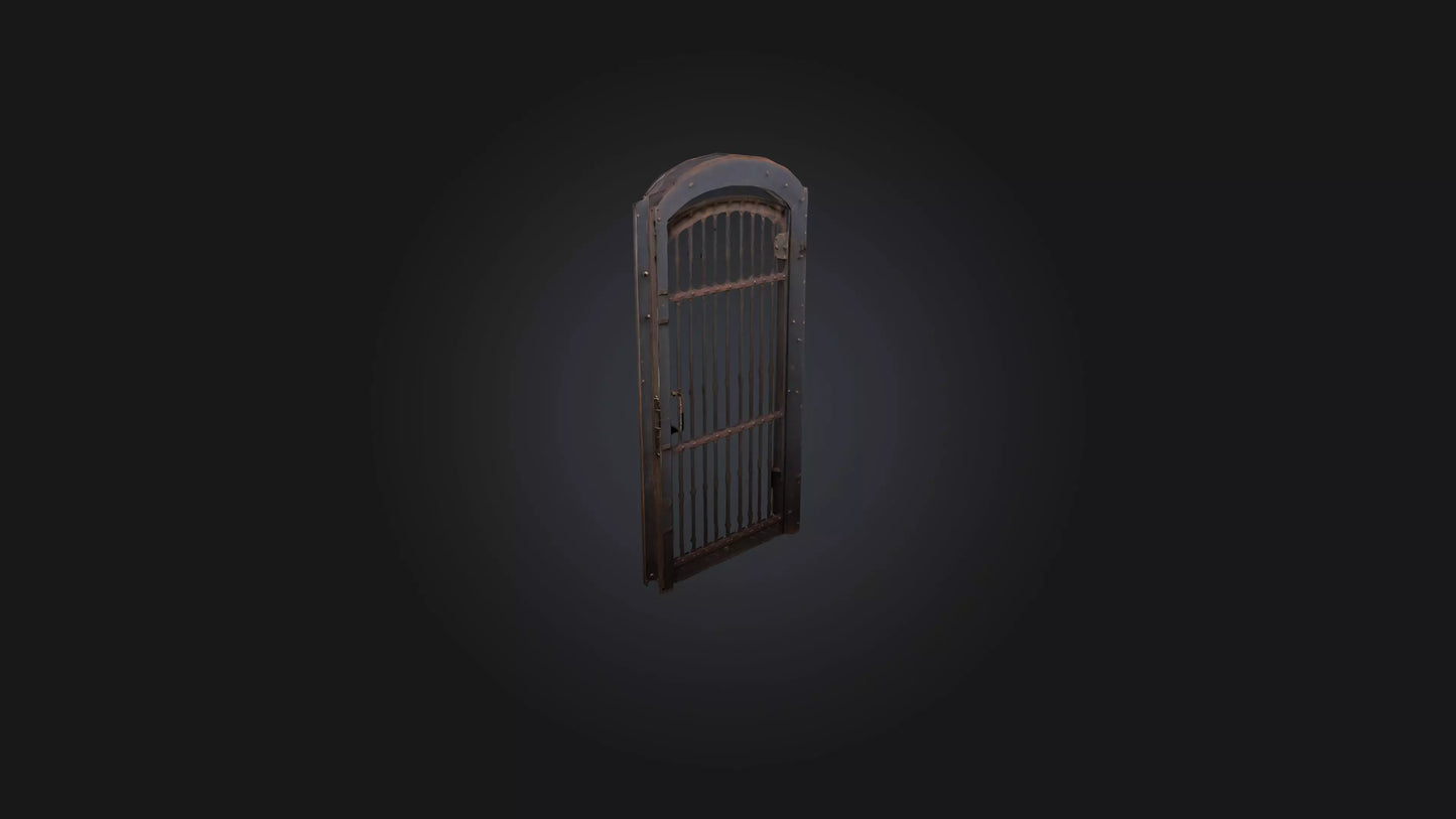 3D model Iron Barred Door VR / AR / low-poly