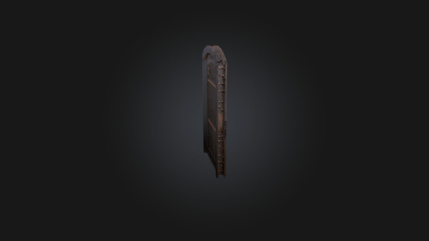 3D model Iron Barred Door VR / AR / low-poly