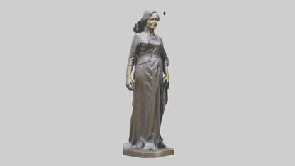 Iron Lady statue model VR / AR / low-poly