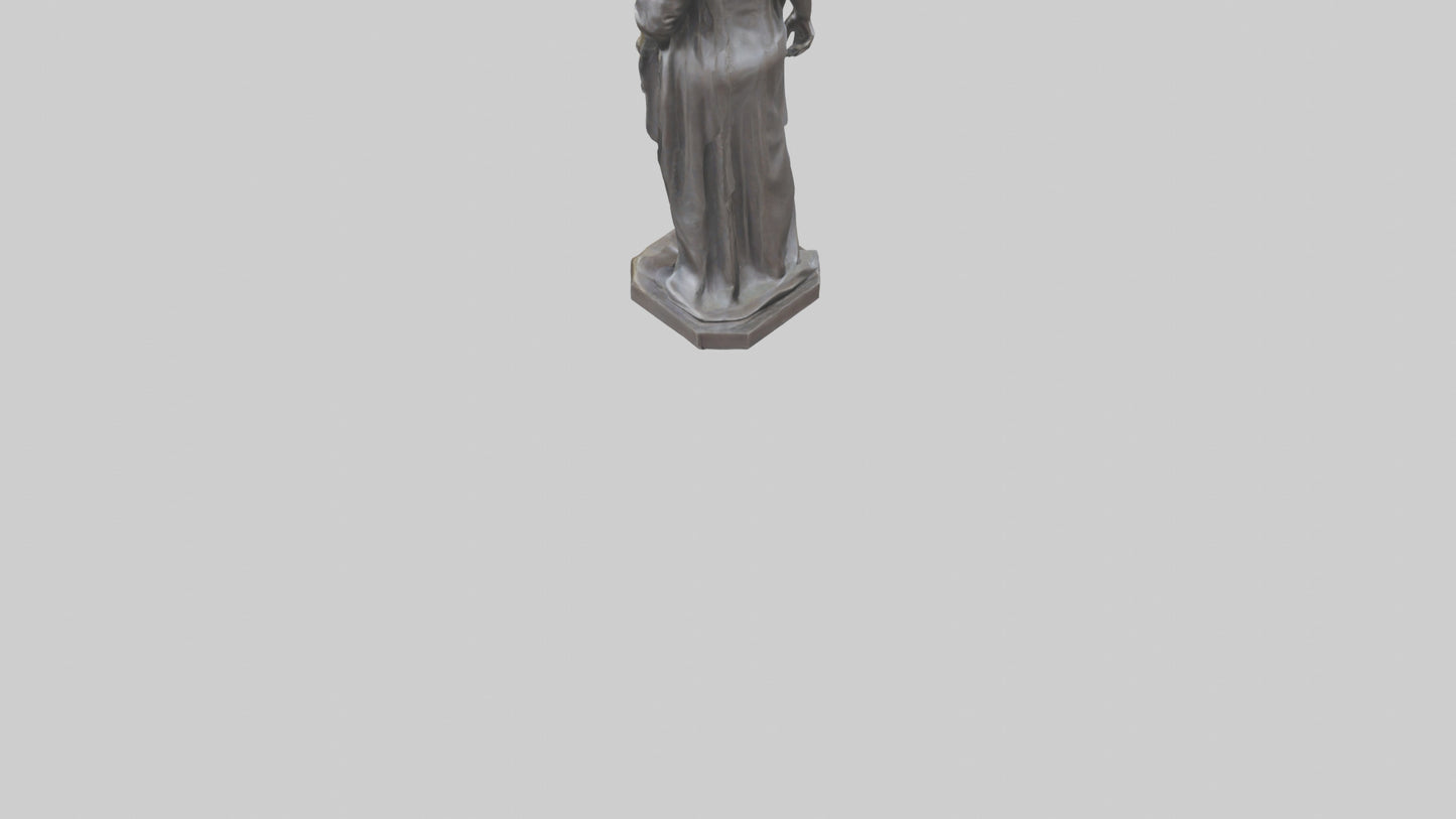 Iron Lady statue model VR / AR / low-poly