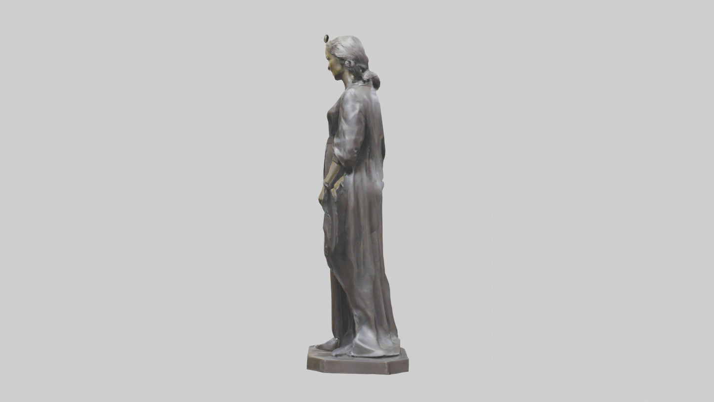 Iron Lady statue model VR / AR / low-poly