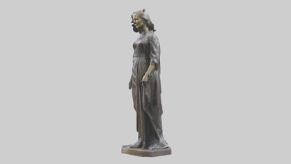 Iron Lady statue model VR / AR / low-poly