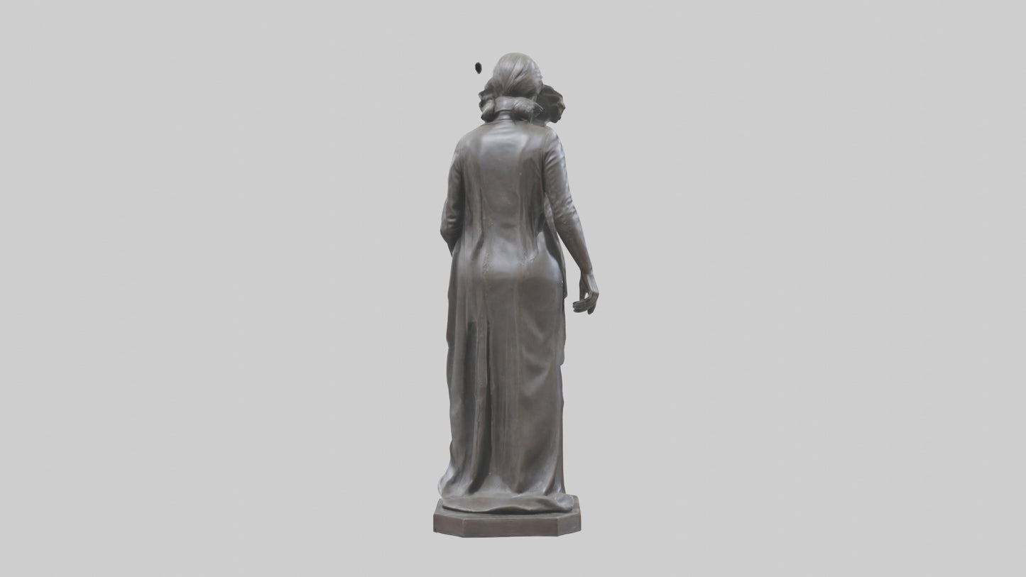 Iron Lady statue model VR / AR / low-poly