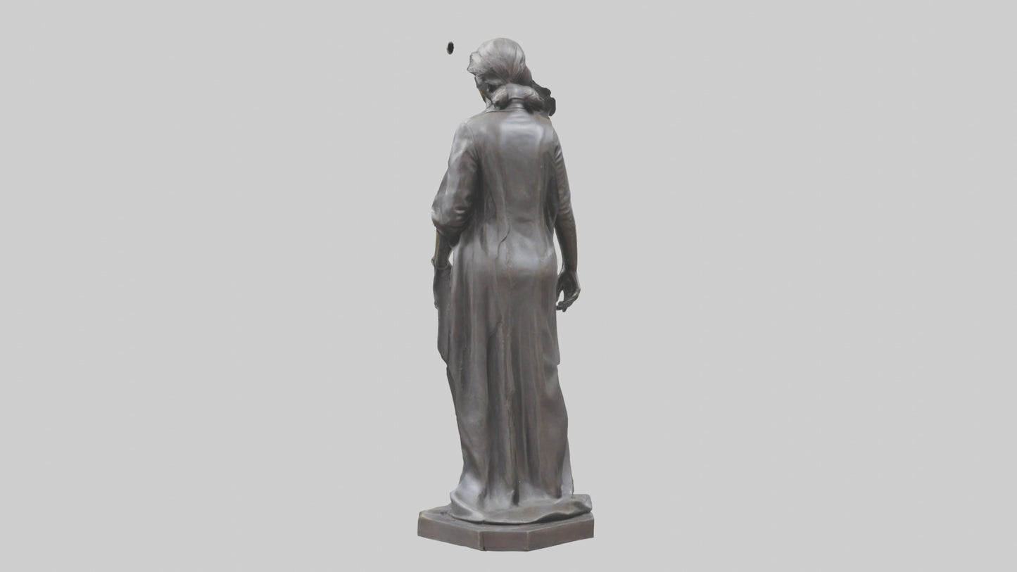Iron Lady statue model VR / AR / low-poly