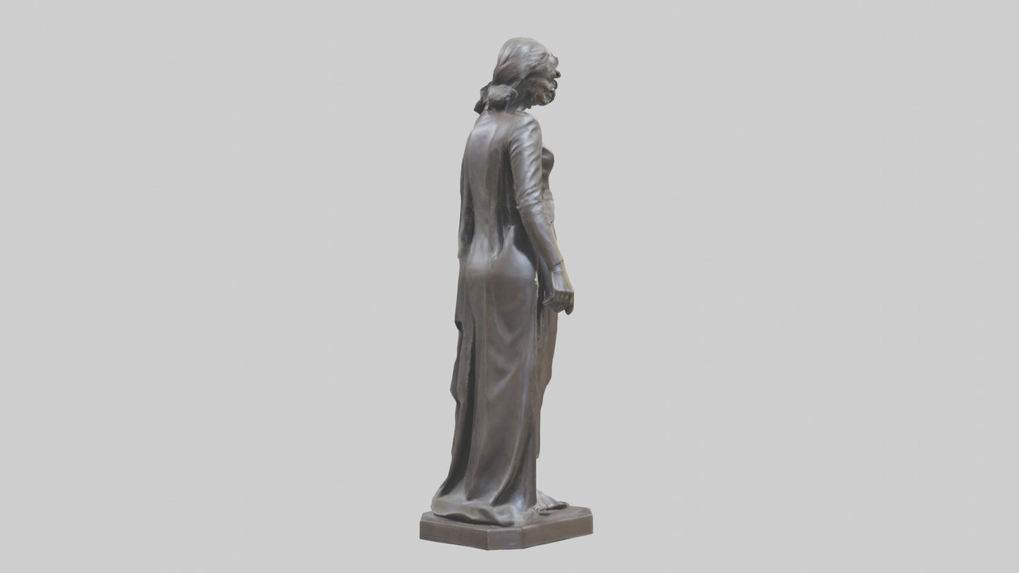 Iron Lady statue model VR / AR / low-poly