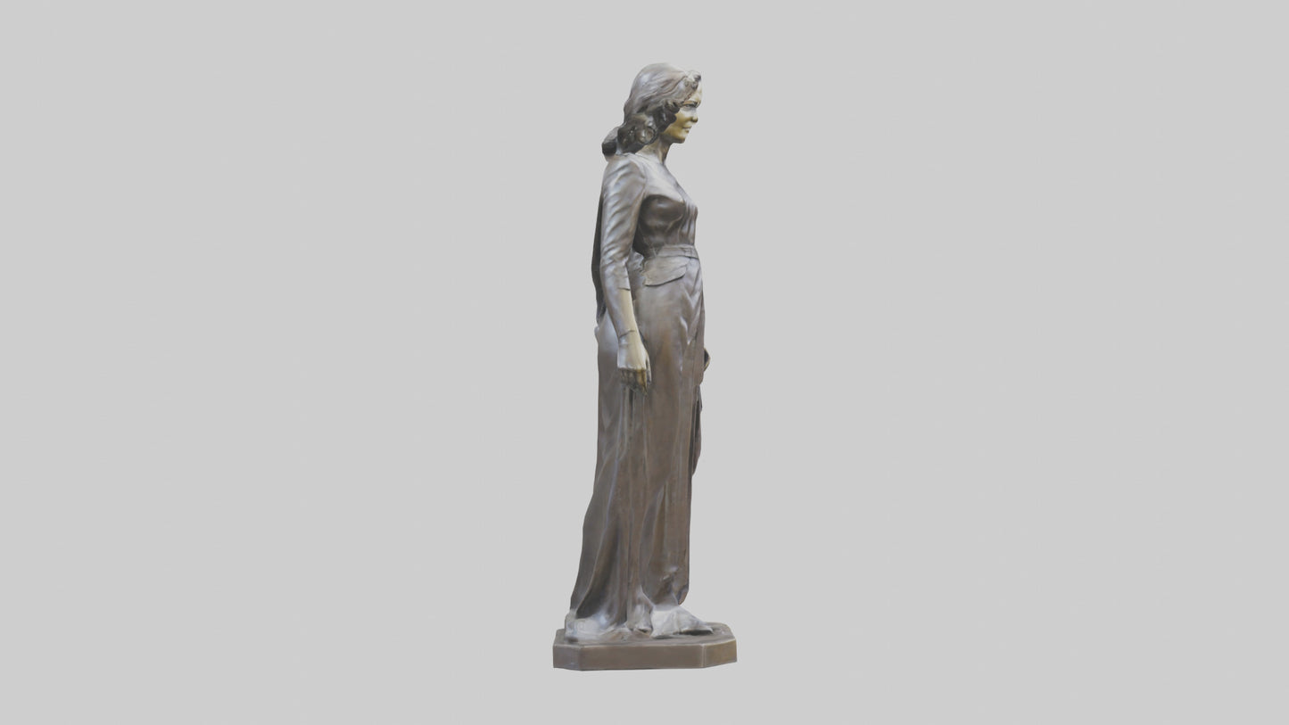 Iron Lady statue model VR / AR / low-poly