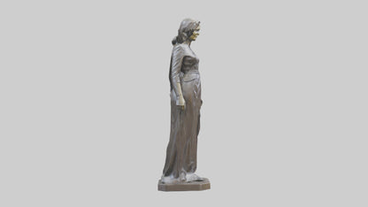 Iron Lady statue model VR / AR / low-poly