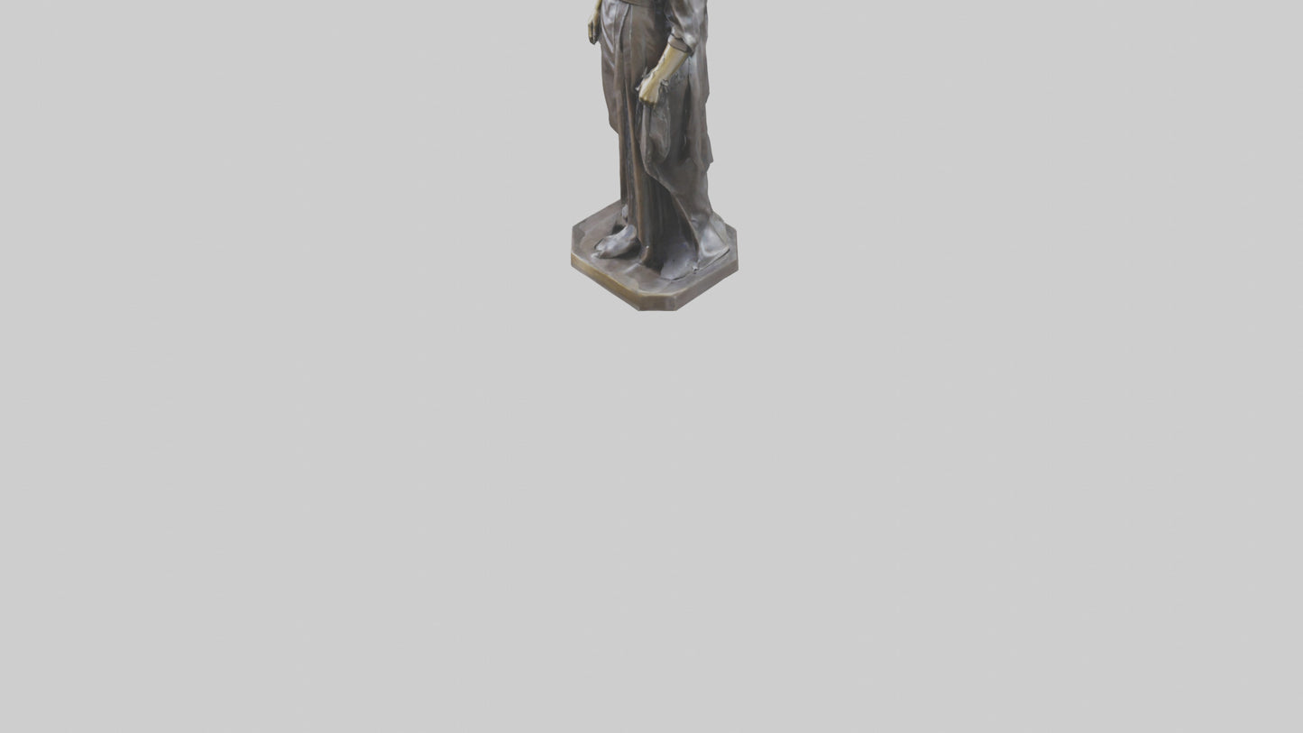 Iron Lady statue model VR / AR / low-poly