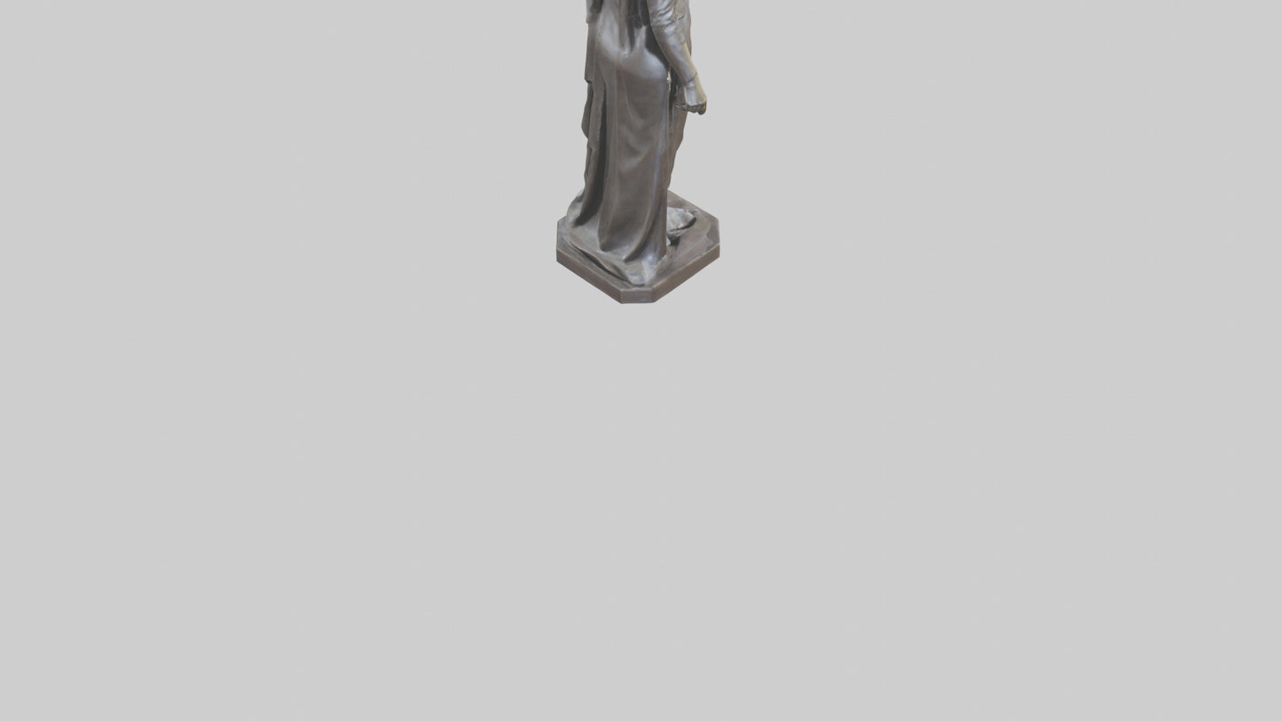 Iron Lady statue model VR / AR / low-poly